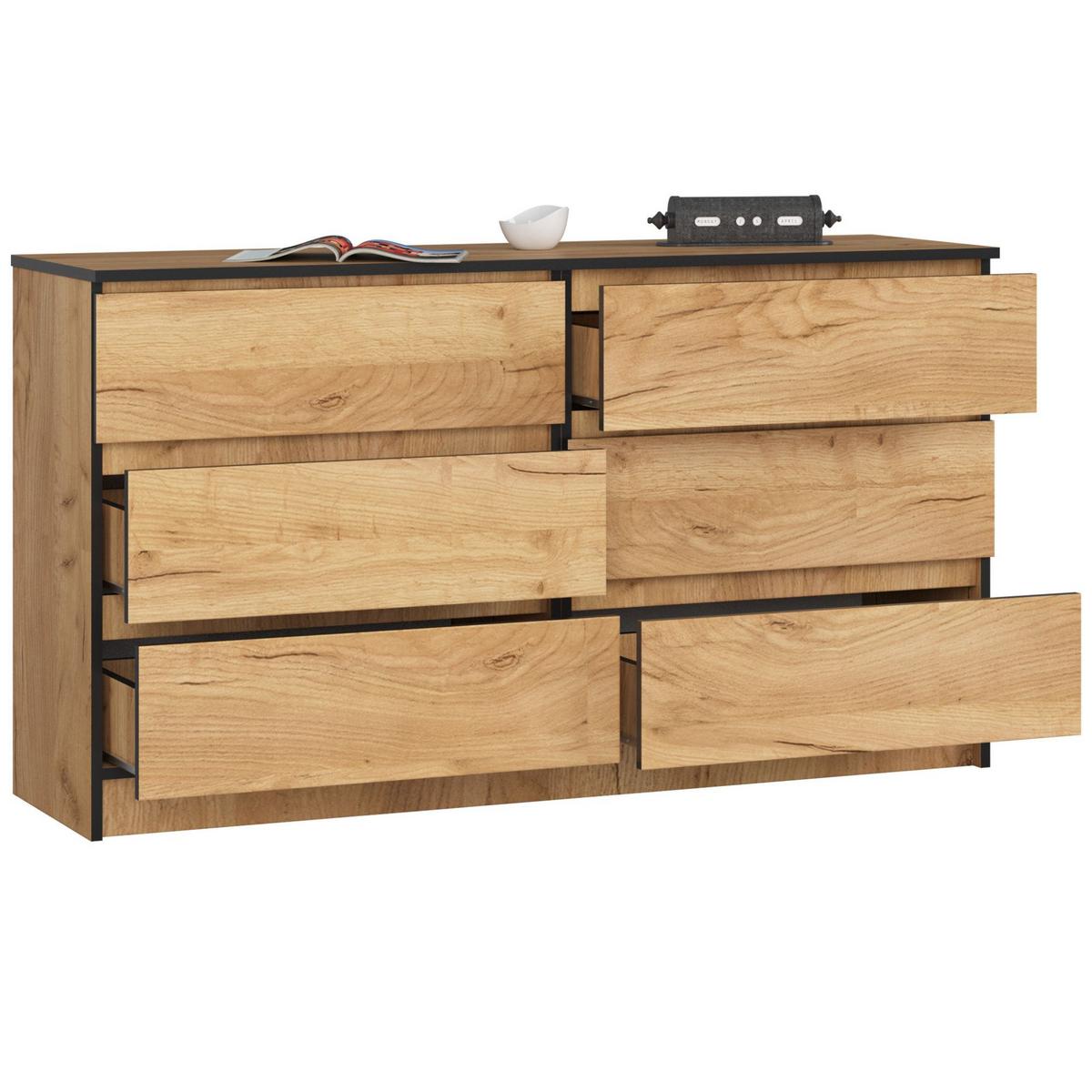 KOMMODE Eiche Craft 77/138/40 - Eiche San Remo, Holzwerkstoff (138/77/40cm) - RAUMHIRSCH FURNITURE