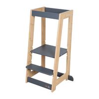 LERNTURM Bambus - Anthrazit - Anthrazit, Holz (54/88/43.5cm) - Roba