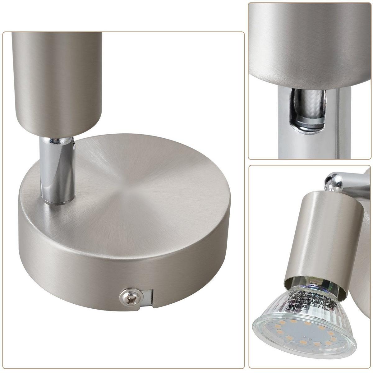 DECKENSTRAHLER Max 1-flammig 8/8/11 cm - Silberfarben, Metall (8/8/11cm) - Nettlife