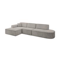 ECKSOFA Ottomane Links IREA-L2-v3 - 328x171x79 cm Hellbraun - Hellbraun, Holzwerkstoff/Textil (328/171cm) - ALTDECOR