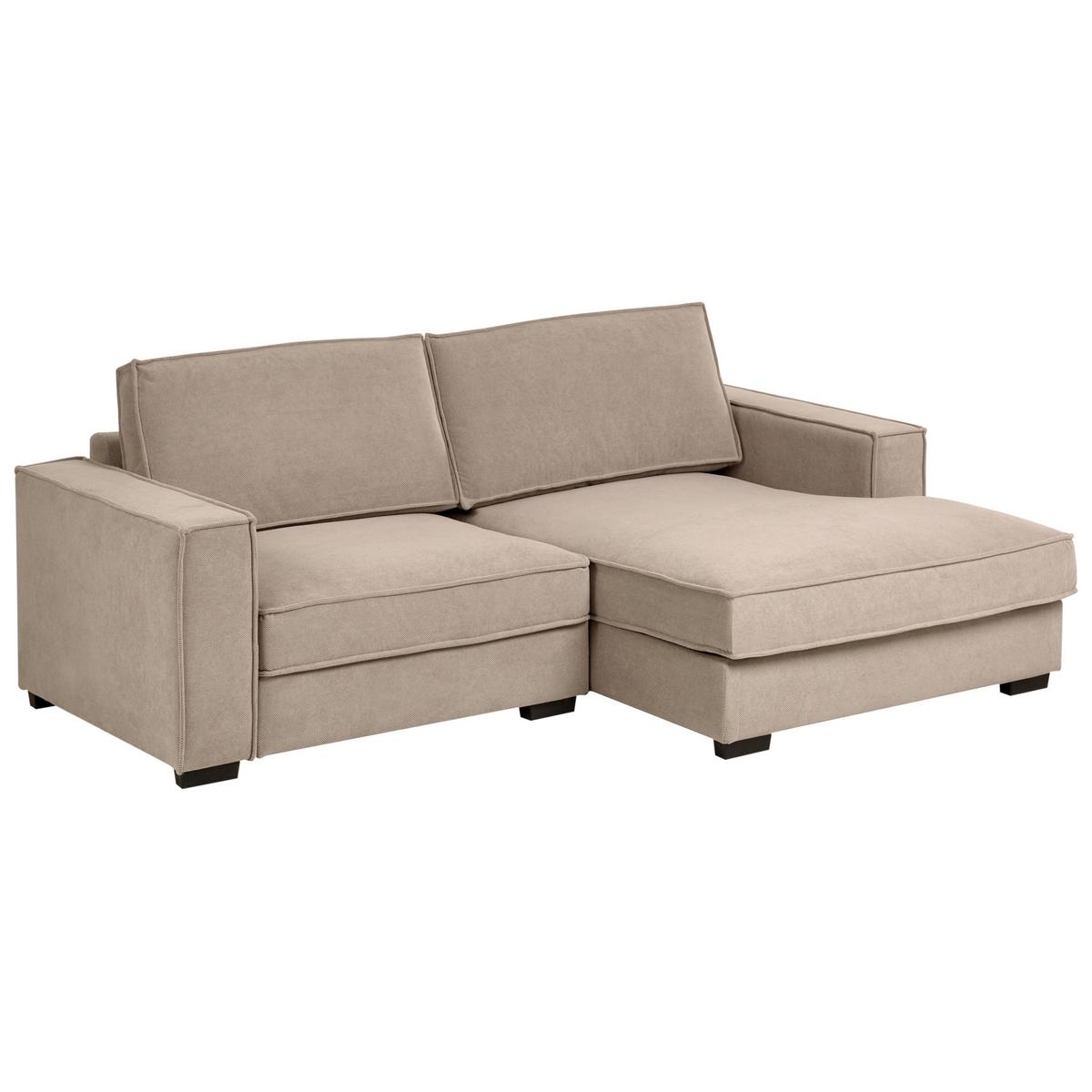 ECKSOFA Stoff Taupe linksseitig Kolding - Taupe/Beige, Textil (228/152cm) - Beliani