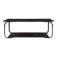 COUCHTISCH Kolta 120/60/43 cm - Schwarz, Holzwerkstoff/Metall (60/120/43cm) - [en.casa]