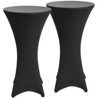 STEHTISCHHUSSE Stella Ø 80cm Schwarz (2tlg) - Schwarz, Textil (80/120cm) - Beautissu 