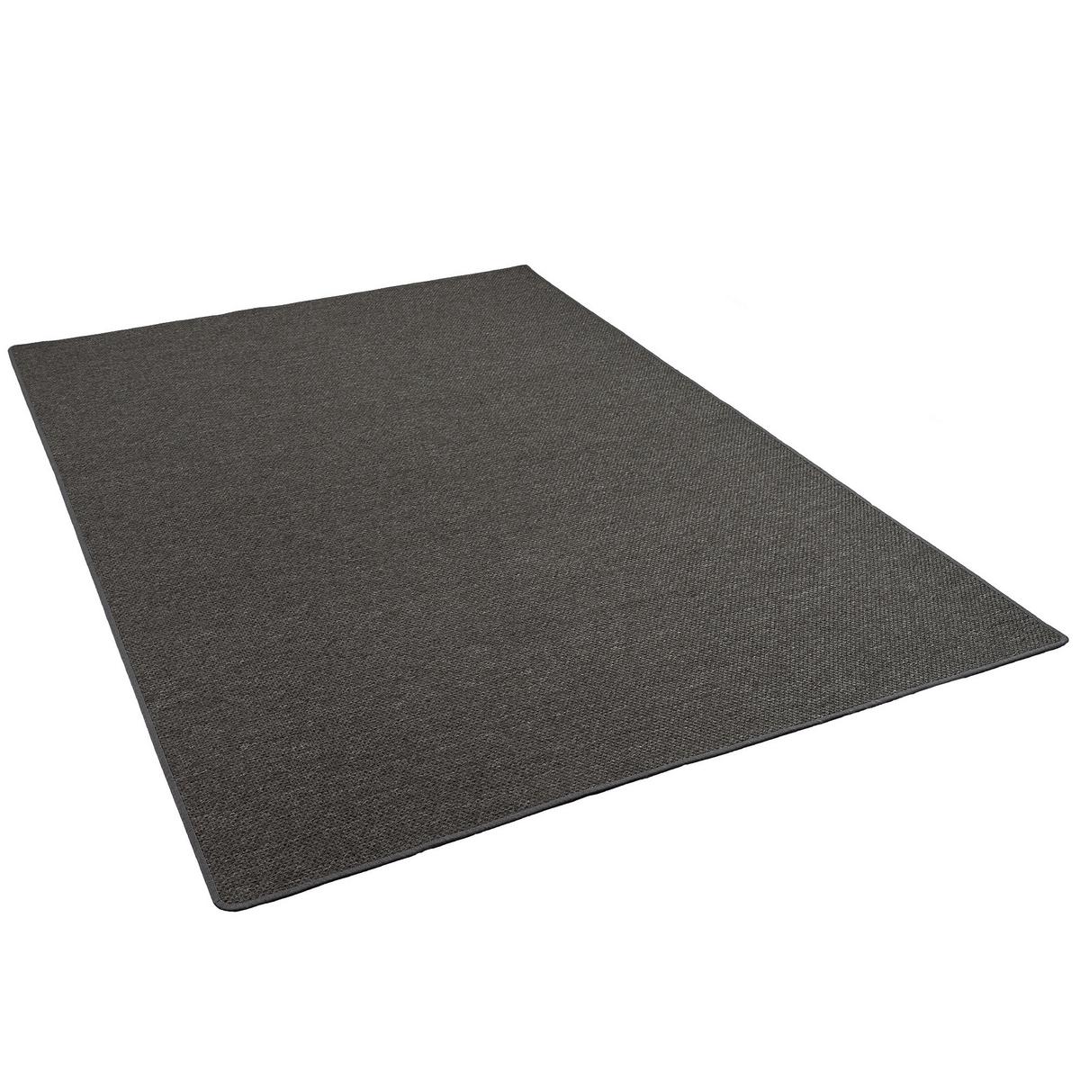 FLACHGEWEBE NATUR TEPPICH BENTZON - Anthrazit, Textil (100/100cm) - Snapstyle