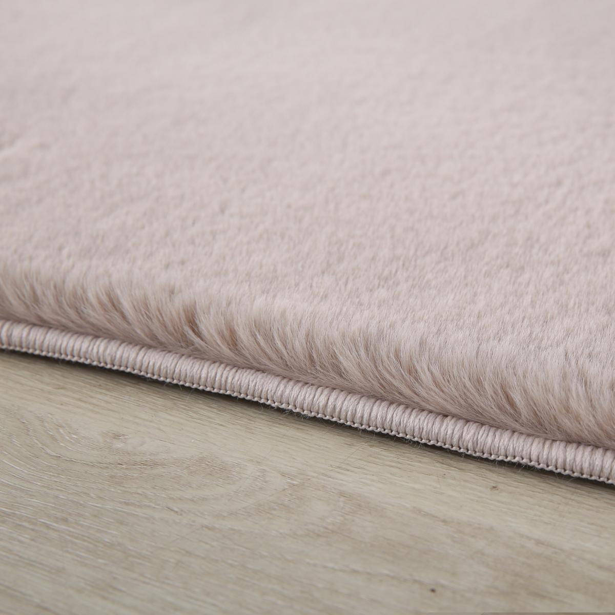 KURZFLORTEPPICH Waschbar NECKAR, einfarbig, aus Polyester, Beige, Ø 120 cm - Beige, Textil (120/120cm) - KADIMA DESIGN