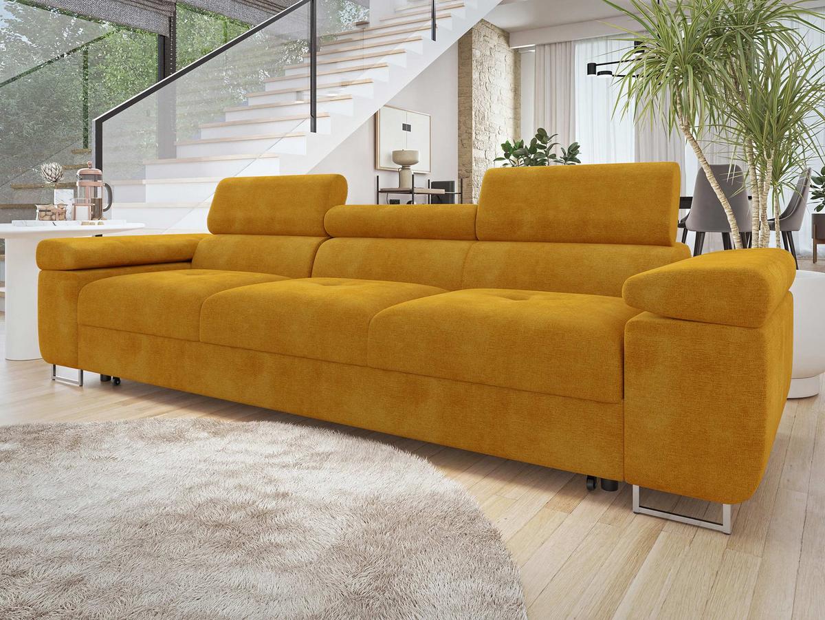 SCHLAFSOFA Torezio 3 Bis - Gelb, Holz/Textil (263/90/102cm) - MIRJAN24