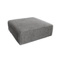 SITZELEMENT MODULSOFA WIOLO SOFT Grau Cord - Schwarz/Grau, Kunststoff/Textil (111/43/111cm) - KAWOLA