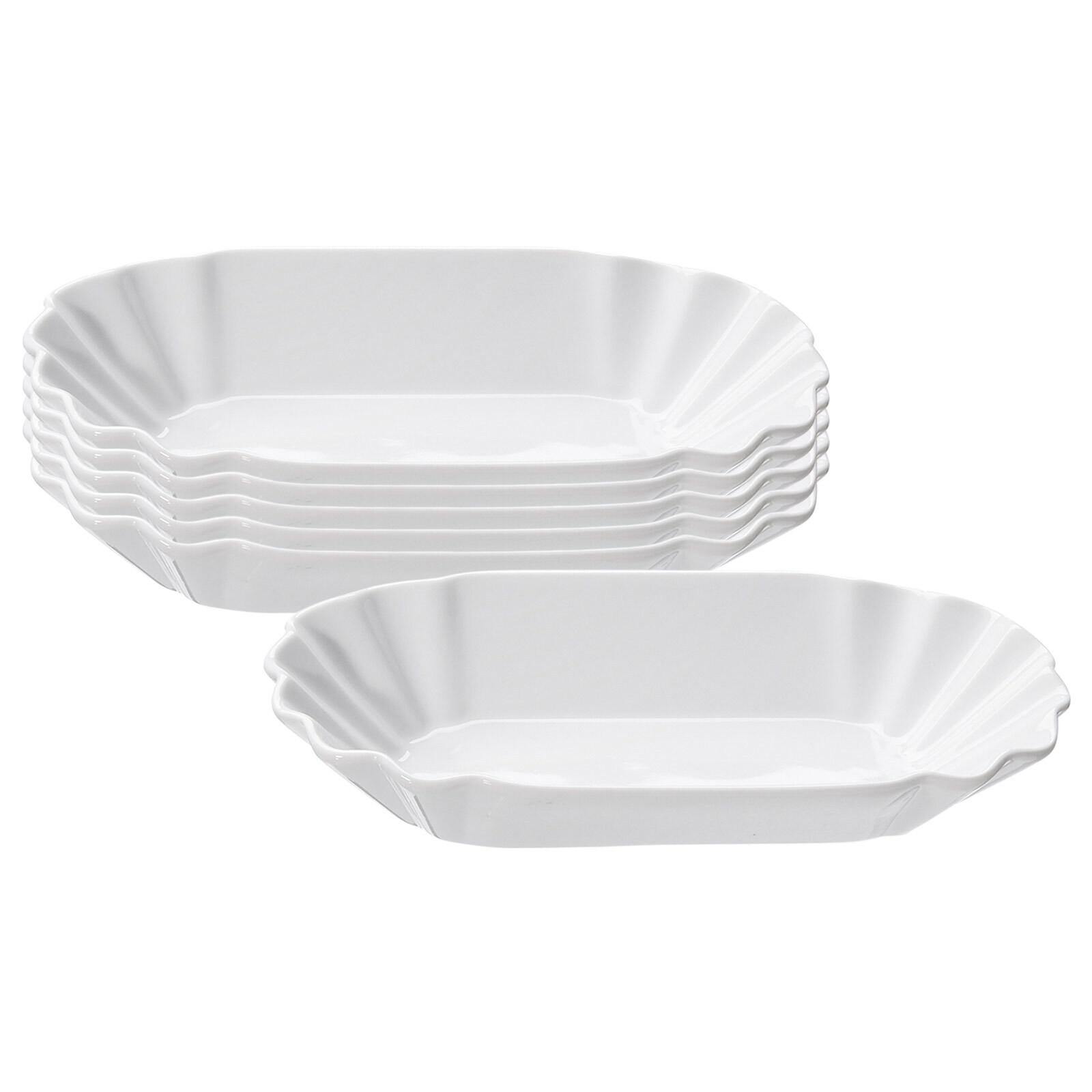 POMMES-SCHALEN Bianco weiß 20 x 12 cm 6er Set - Weiß, Keramik (20/12/3cm) - Ritzenhoff Breker