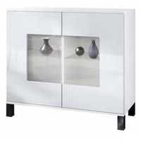 KOMMODE Grömitz Weiß Hochglanz - Weiß Hochglanz, Holzwerkstoff (92.5/84.5/35cm) - Vladon
