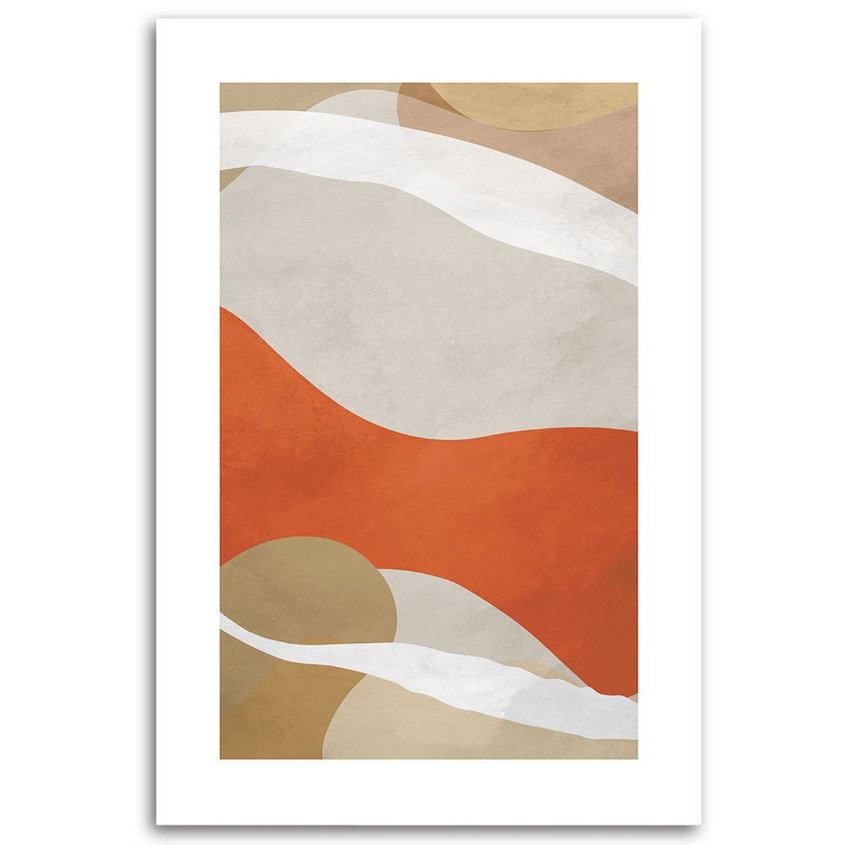 KUNSTDRUCK Orange 80/120 cm - Orange, Textil (80/120cm) - KUNSTLOFT