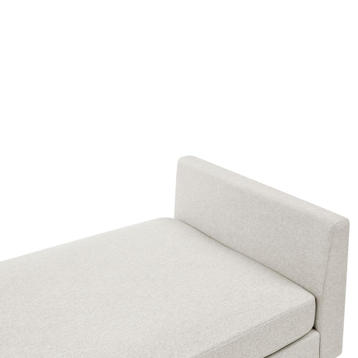 CHAISELONGUE Stoff Hellbeige Archiane - Beige/Schwarz, Textil (170/60/85cm) - Beliani