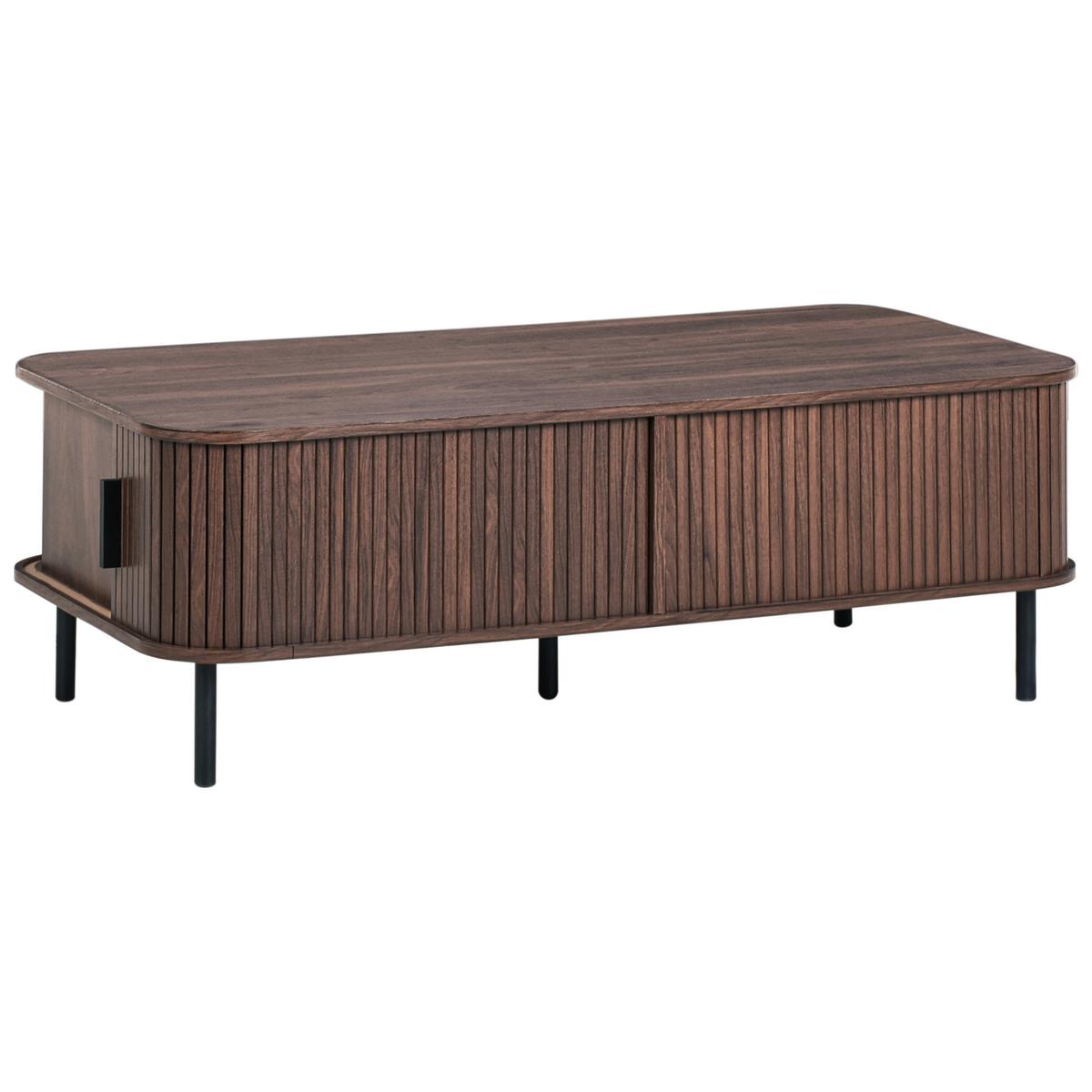 COUCHTISCH Dunkelbraun Bradley - Dunkelbraun, Holzwerkstoff (120/60/41cm) - Beliani