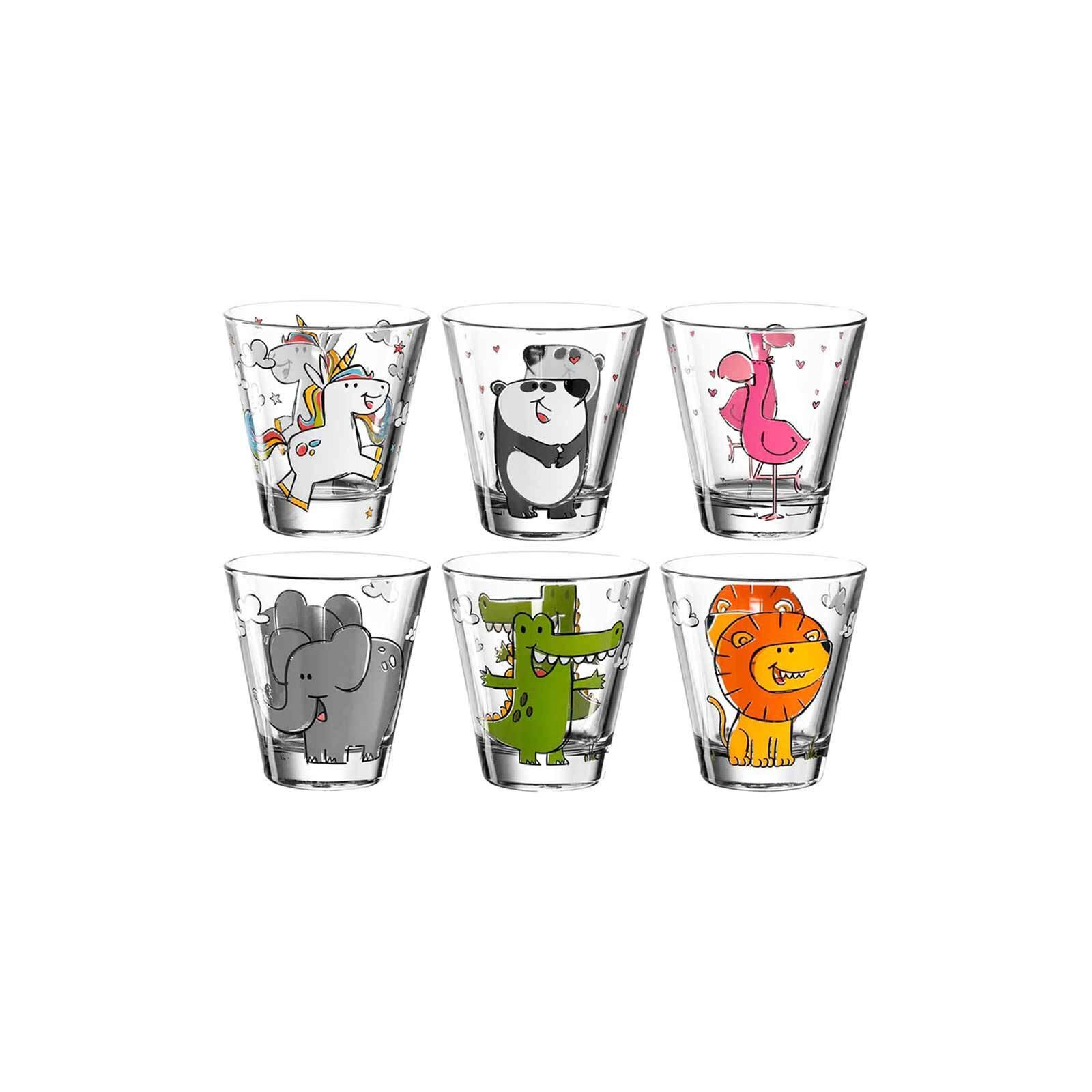 KINDERBECHER Bambini Sortiert 215 ml 6er Set - Multicolor, Glas (0.215L) - Leonardo Living