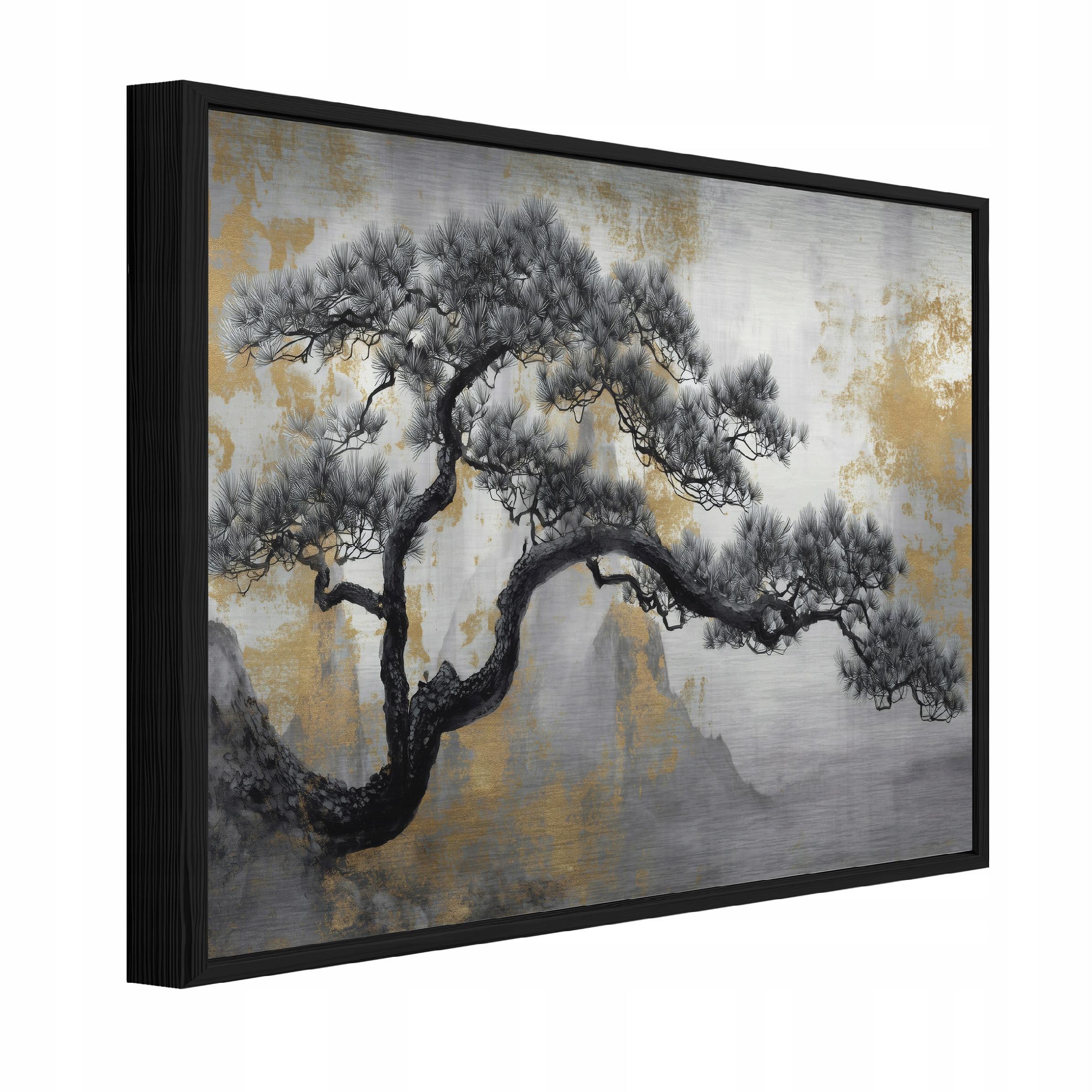 BILDER mit Rahmen Baum Abstraktion Beige 150x100 cm - Multicolor, Metall (150/100cm) - Wallarena