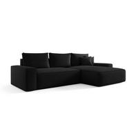 ECKSOFA Walken Mit Schlaffunktion - Schwarz, Holzwerkstoff/Textil (280/185cm) - Fun Möbel