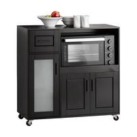 MIKROWELLENSCHRANK Schwarz - Schwarz, Holzwerkstoff (89/89/40cm) - SoBuy
