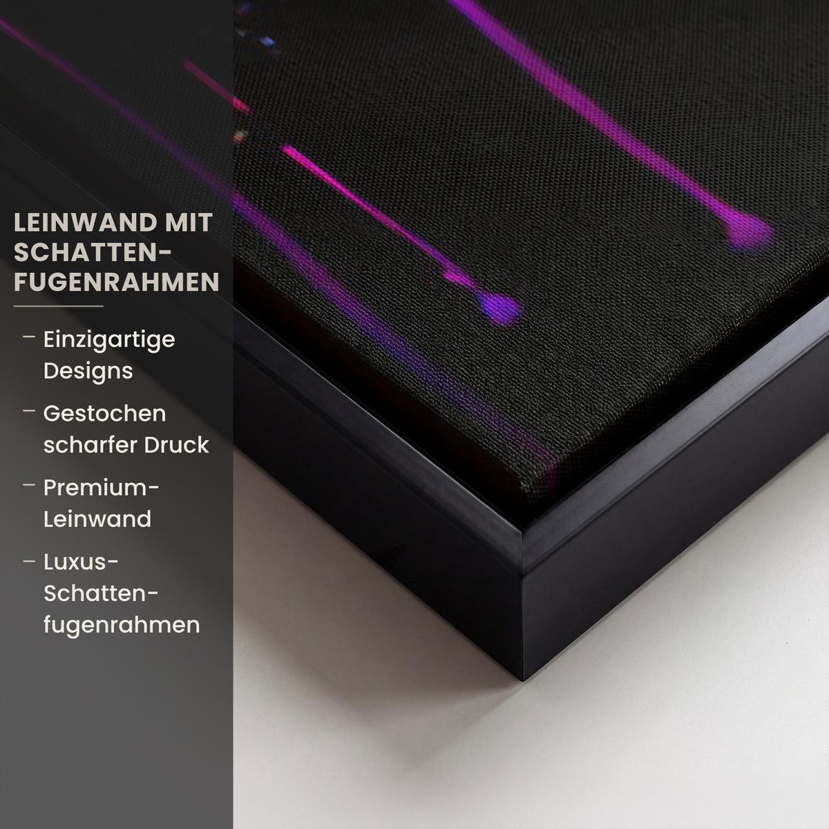 LEINWAND Bilder mit Rahmen - Fußball - Farbe - Farben - Schwarz - Weiß - 100x150 - Weiß, Textil (100/150cm) - MuchoWow