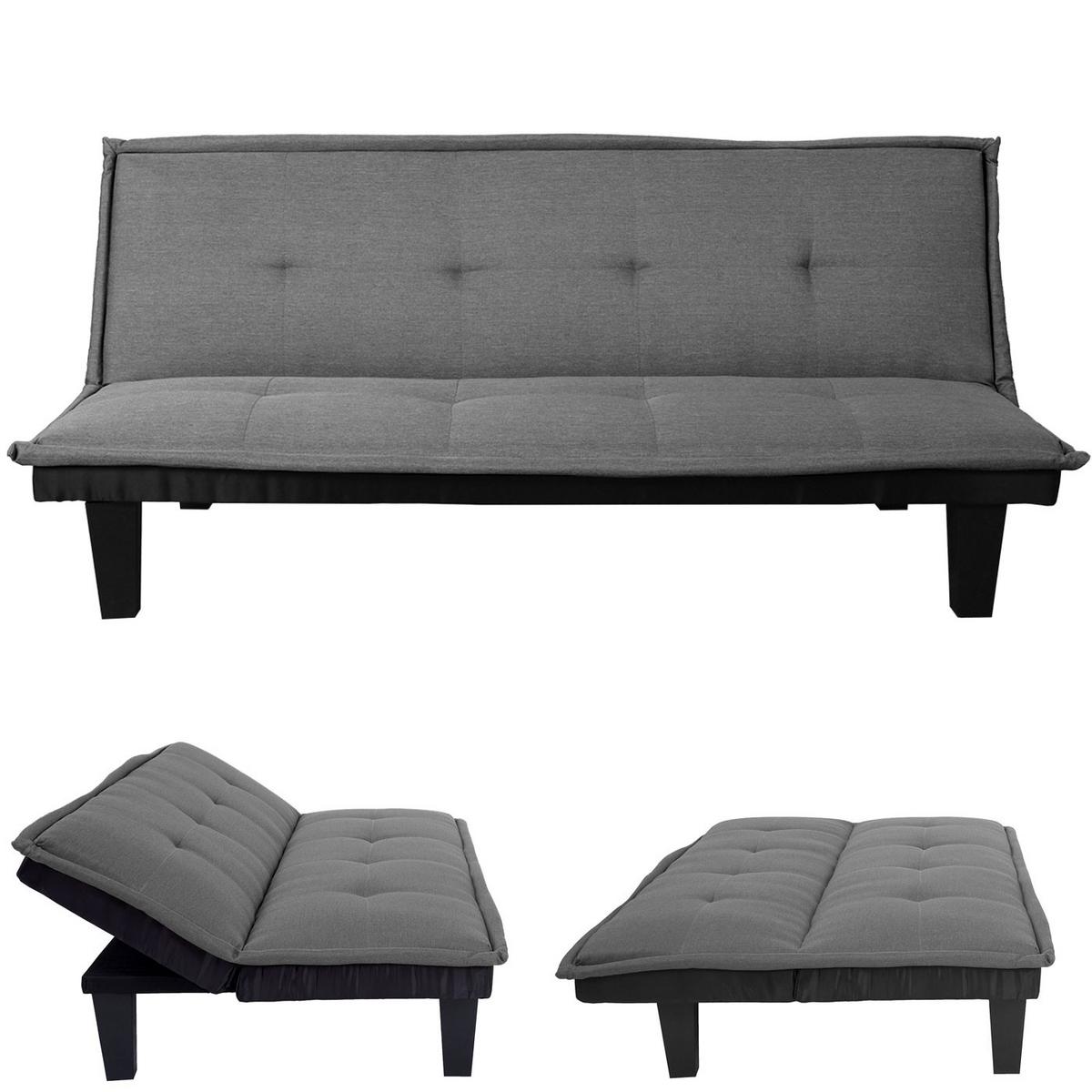 3ER-SOFA Grau - Grau, Textil (170/75/85cm) - MCW
