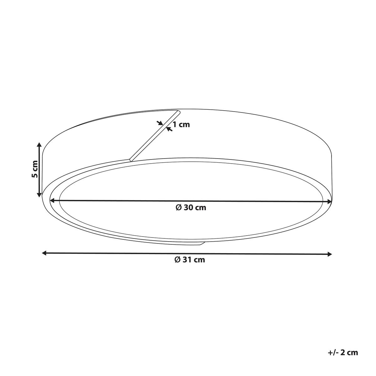 DECKENLEUCHTE Pattani 31/31/5 cm - Grau, Metall (31/31/5cm) - Beliani