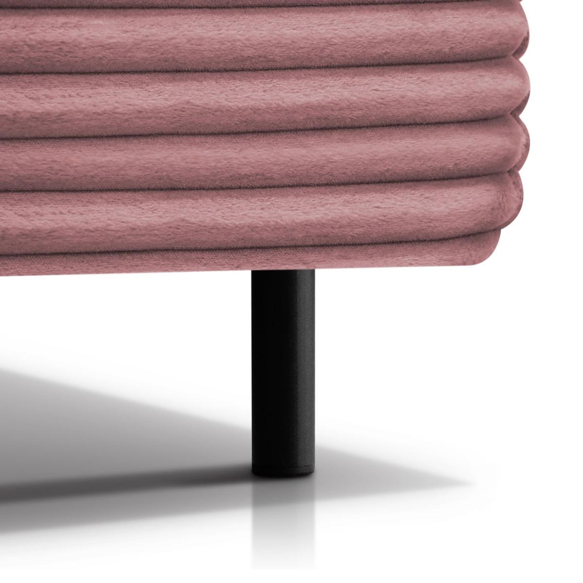 POLSTERBETT Lea mit Bettkasten, 160x200, Rosa - Schwarz/Rosa, Textil (160/200cm) - Beautysofa
