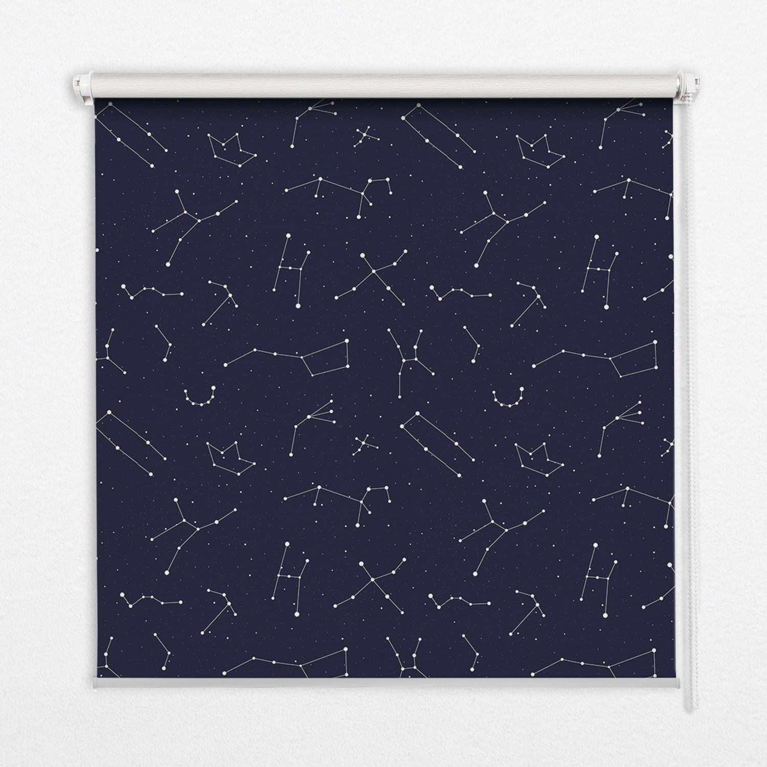 INNENROLLO - Fensterrollo - Rollo - 70x140 cm - Sternbild - Schwarz, Kunststoff (70/140/0.5cm) - TULUP