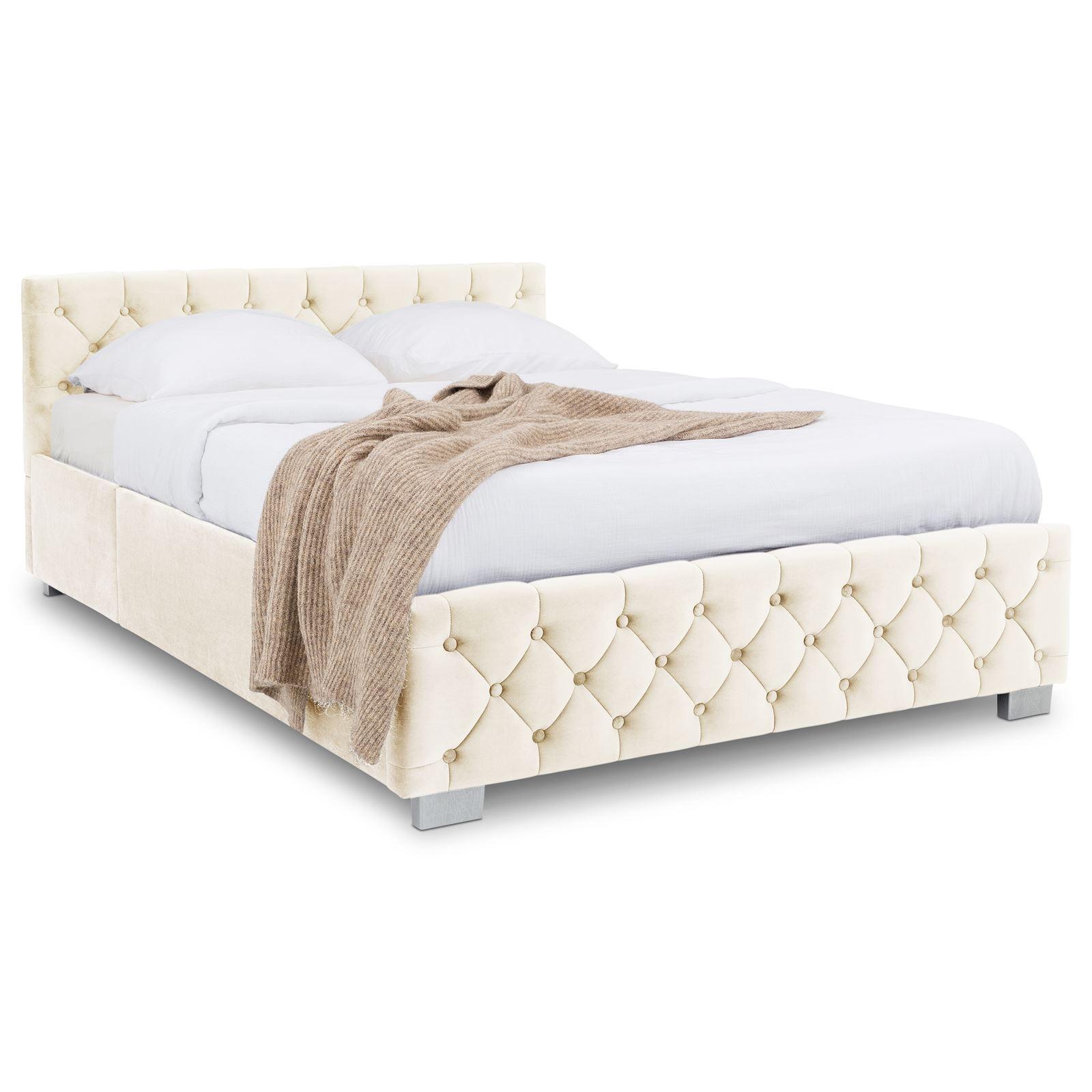 POLSTERBETT NURI 140x200 cm cremeweiß - Creme, Textil (140/200cm) - IDIMEX