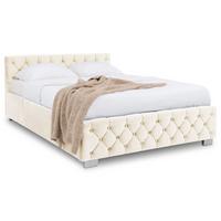 POLSTERBETT NURI 140x200 cm cremeweiß - Creme, Textil (140/200cm) - IDIMEX
