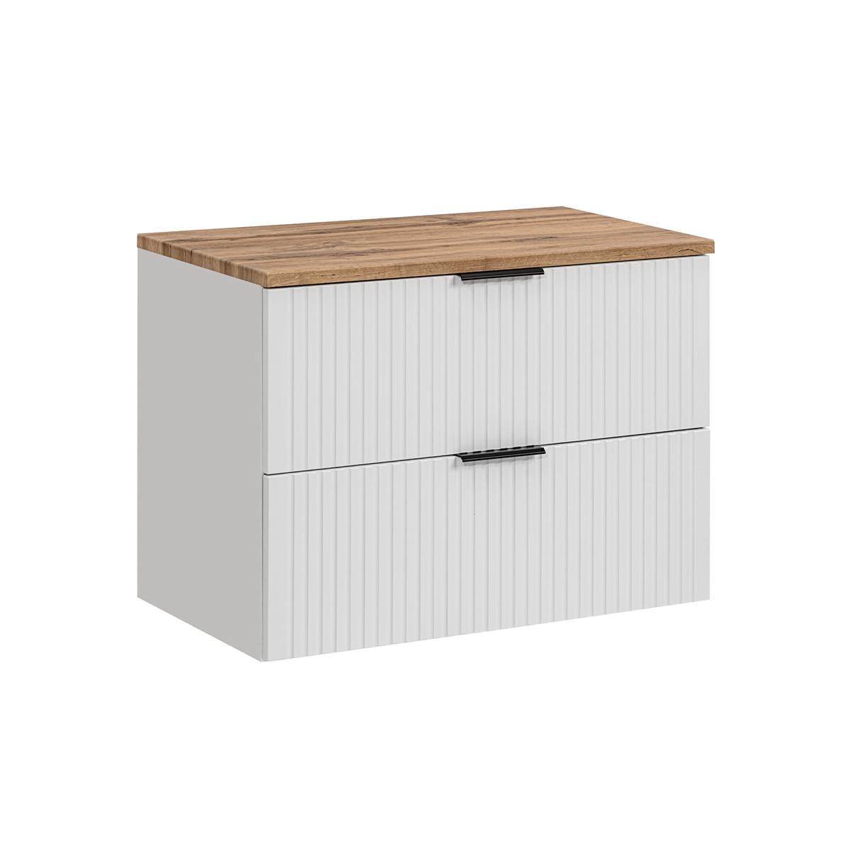 WASCHTISCHUNTERSCHRANK 80.6cm Adriel Weiß - Weiß, Holzwerkstoff (80.6/59/46cm) - Petits-meubles