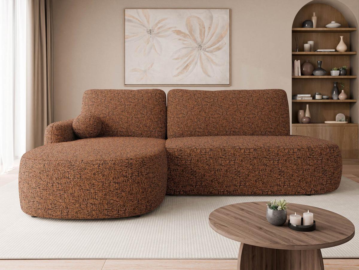 ECKSOFA Loridu O, Seite: Links - Messingfarben/Schwarz, Holz/Kunststoff (274/174cm) - MIRJAN24