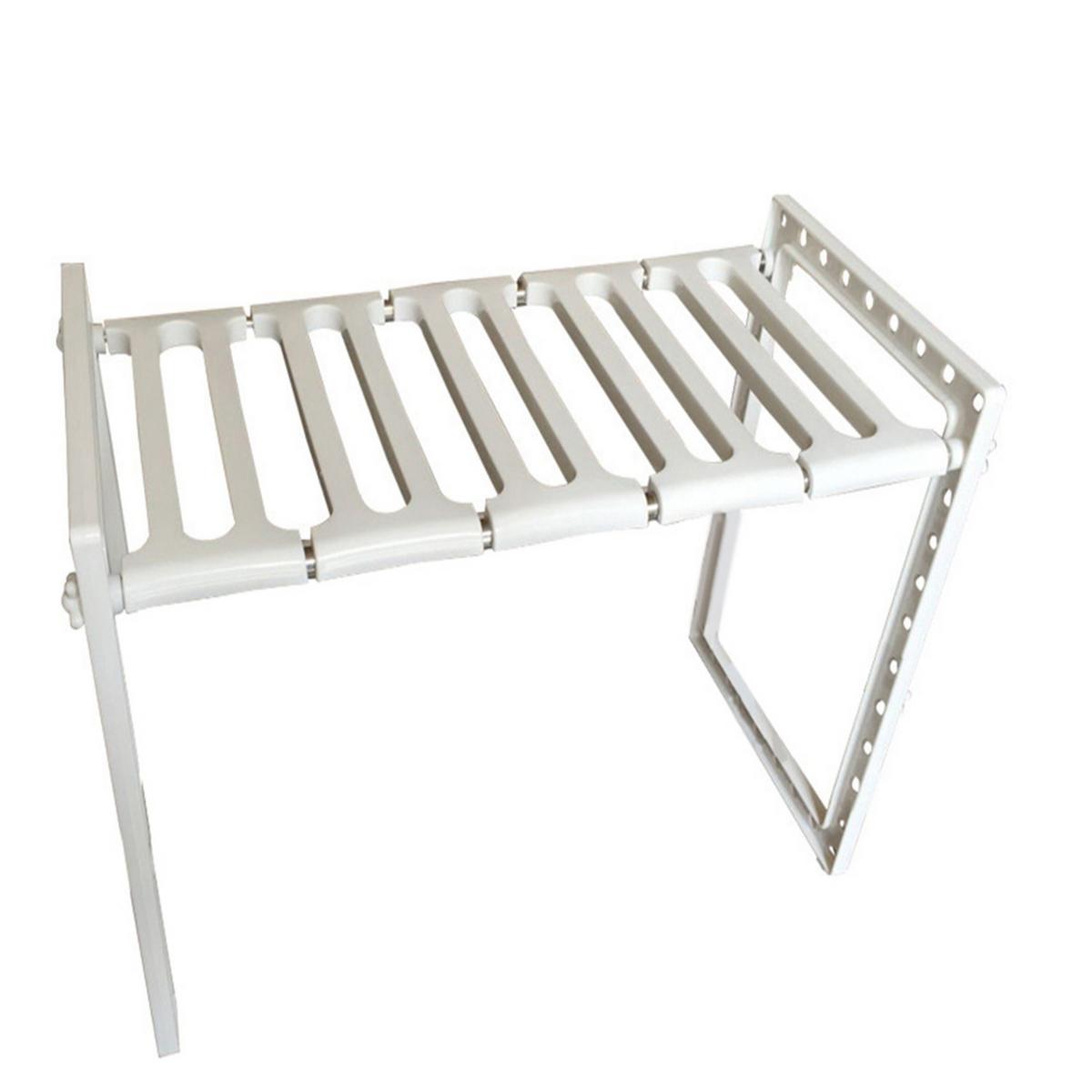 AUSZIEHBARES Regal für unter die Spüle mit 1 Regalebene L38/65 cm - Weiß, Kunststoff (26.5/38/38cm) - Calicosy