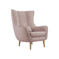 SESSEL Estjano Cord - Hellrosa/Beige, Holz/Textil (80/106/95cm) - MIRJAN24