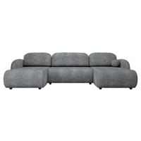 WOHNLANDSCHAFT Dream U - Schwarz/Grau, Holz/Kunststoff (318/88/160cm) - MIRJAN24