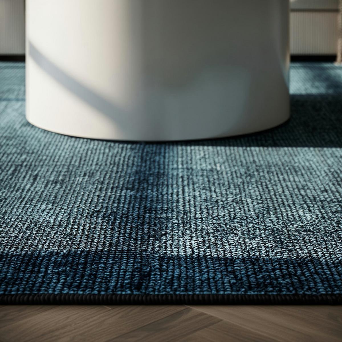 TEPPICH aus Baumwolle Waschbar KOFEL in Blau, einfarbig, 80 x 150 cm - Blau, Textil (150/80cm) - KADIMA DESIGN