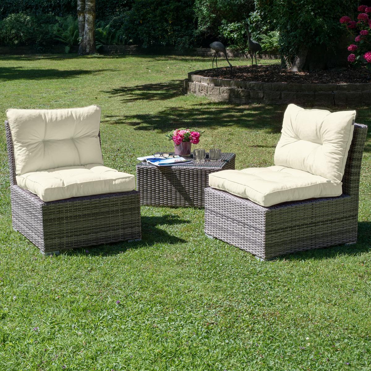 LOUNGEKISSEN Xluna Sitz 40/40/10 cm Natur - Naturfarben, Textil (40/40/10cm) - Beautissu 