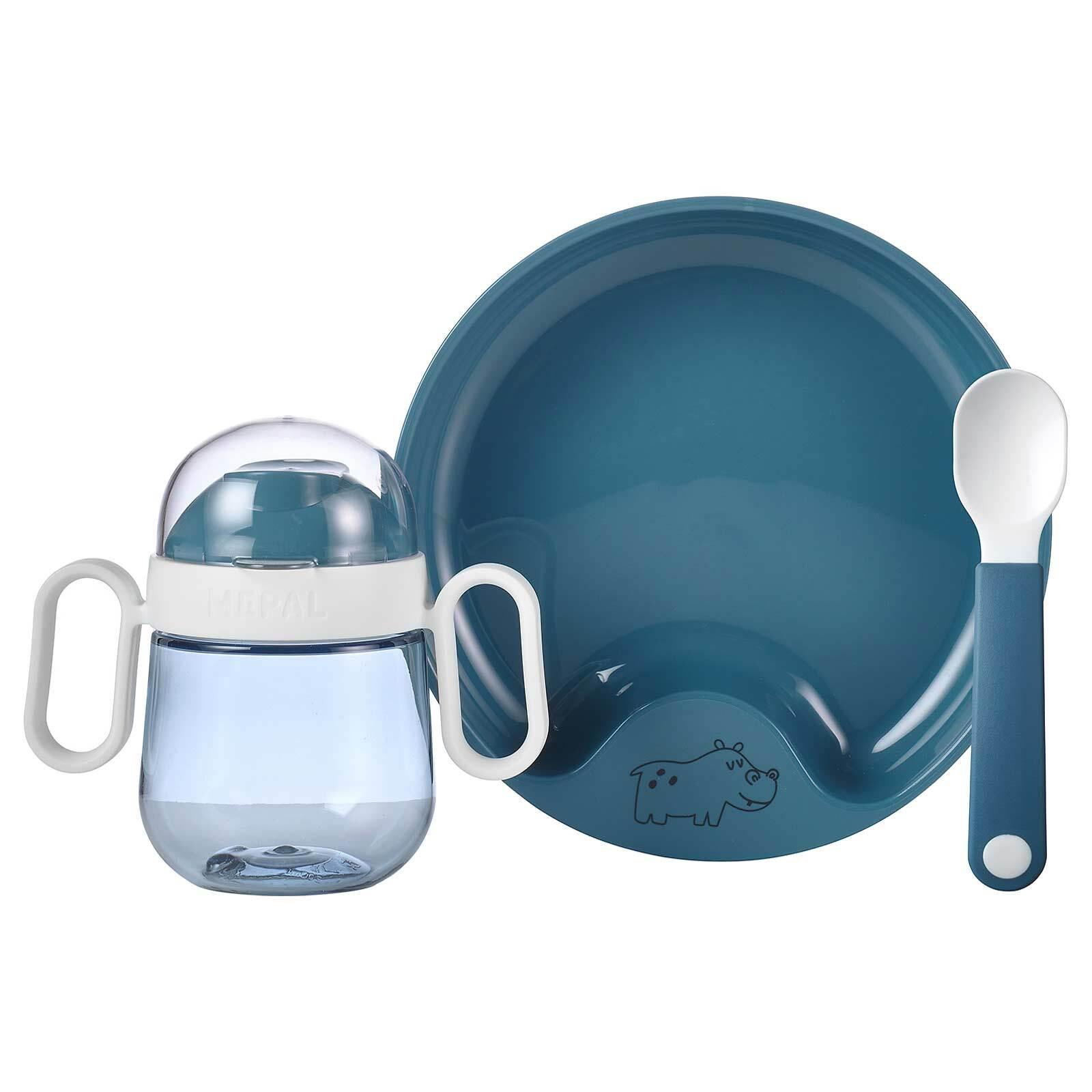 BABYGESCHIRR Mio deep blue 3er Set - Dunkelblau, Kunststoff (10.5/18/20cm) - Mepal