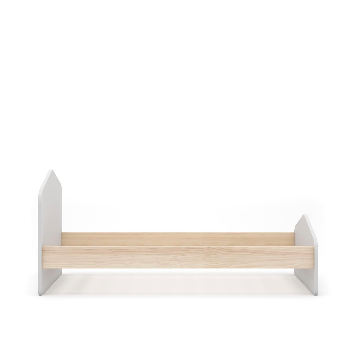 BETT Estefania Weiß 195/100/90 cm - Weiß, Holz (190/90cm) - Calicosy