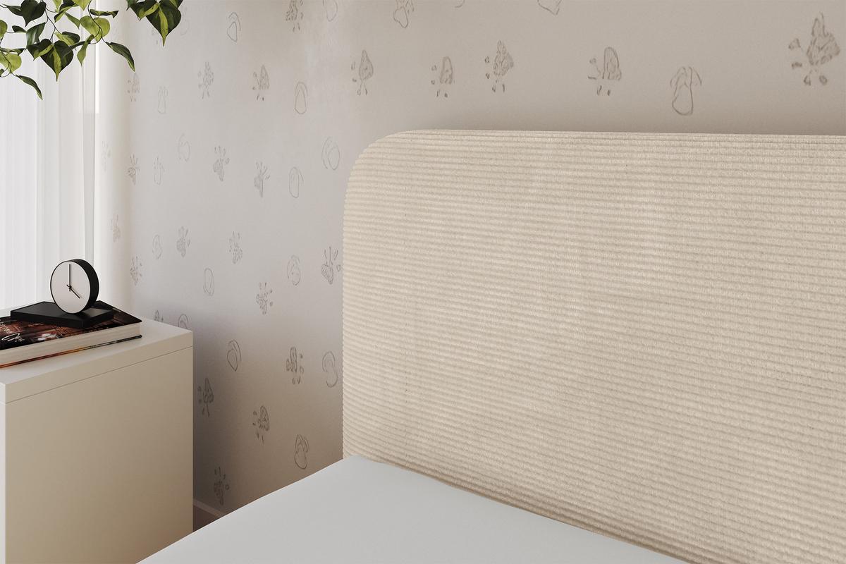 EINZELLBETT Jugendbett mit Bettkasten, Rechts - ALVY 100x200 Beige - Kaschmir, Holzwerkstoff/Textil (100/200cm) - ALTDECOR