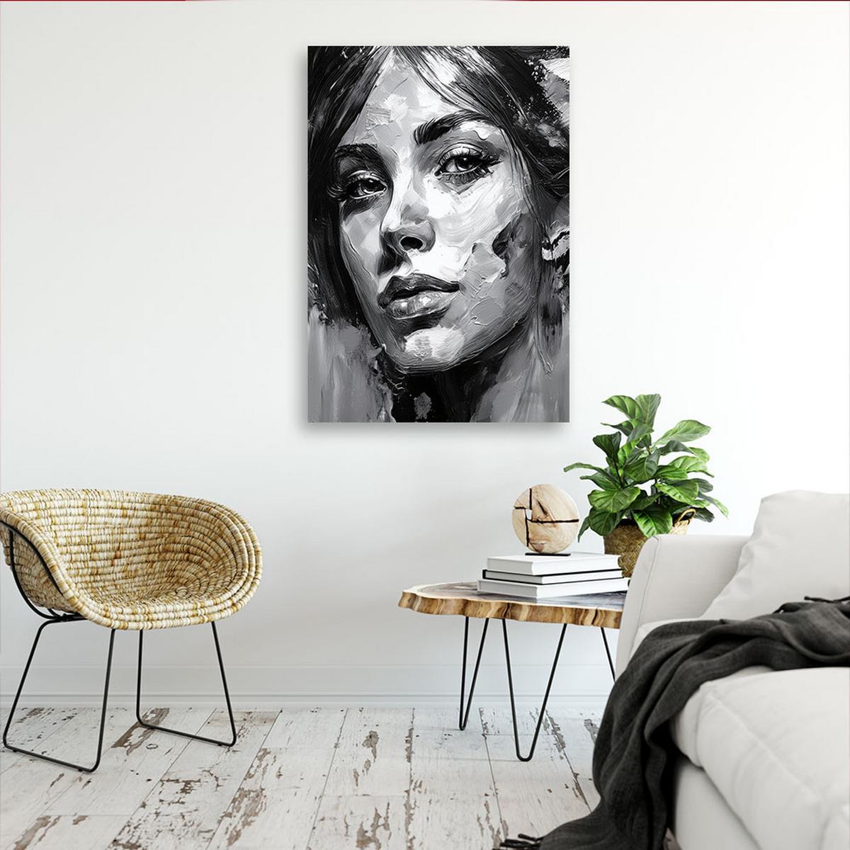 LEINWANDBILD Menschen & Charaktere 40x60cm - Schwarz, Textil (40/60cm) - Feeby