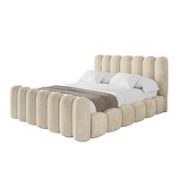POLSTERBETT mit Bettkasten, Fußteil und Lattenrost, Boxbett ohne Matratze - SENA-Z 140x200 Beige - Ecru, Holzwerkstoff/Textil (140/200cm) - ALTDECOR