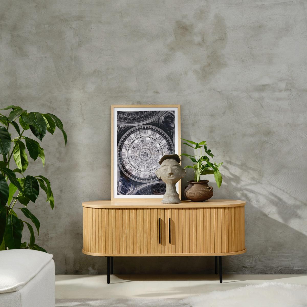 TV-SCHRANK Gativel Eichefarben 120 cm - Eichefarben/Schwarz, Holzwerkstoff/Kunststoff (120/55.6/40cm) - Selsey