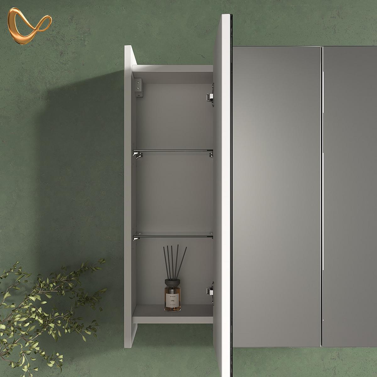 BADSPIEGELSCHRANK Savuto Weiß 67.4 x 68 cm - Weiß, Holzwerkstoff (67.4/68/17cm) - Livinity®