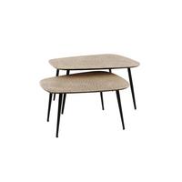 COUCHTISCH LAUCA 2ER SET Bronze Metall - Schwarz/Bronzefarben, Metall (70/80/42cm) - KAWOLA