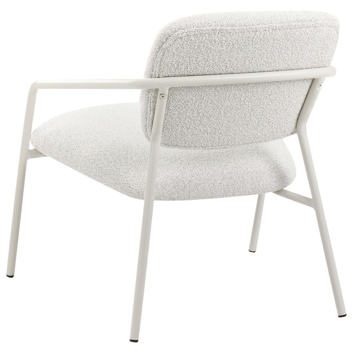 SESSEL 2er-Set Cremeweiß Loa - Weiß, Textil (71/76/71cm) - Beliani