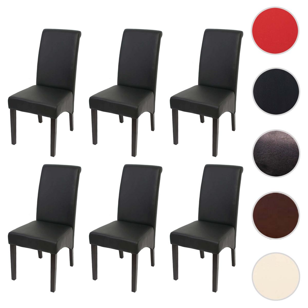 ESSZIMMERSTUHL Schwarz, Dunkelbraun 6er-Set - Dunkelbraun/Schwarz, Textil (46/99/50cm) - MCW