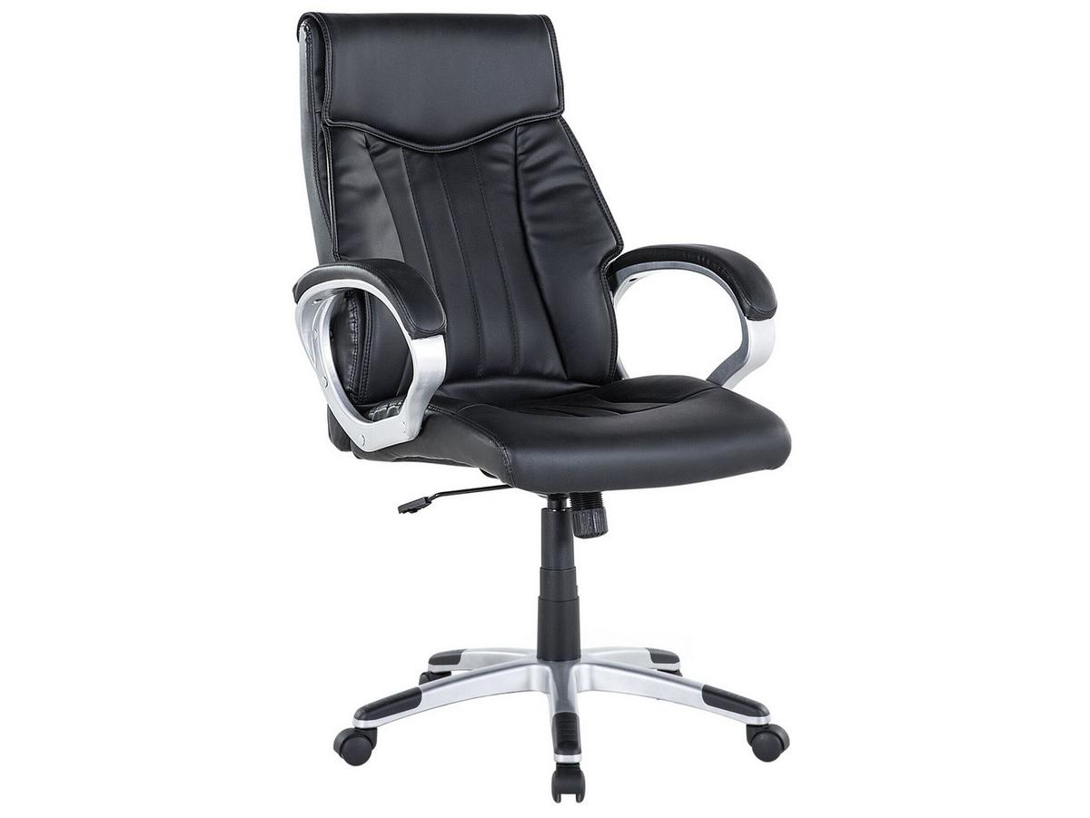 BÜROSTUHL Kunstleder Schwarz Triumph - Schwarz, Kunststoff/Textil (68/111/68cm) - Beliani