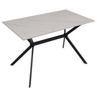 ESSZIMMERTISCH eckig Weiß - Weiß, Stein (70/120/76cm) - MCW