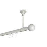 GARDINENSTANGE INNENLAUF Sonette Luino 320 cm (geteilt in 2 x 160 cm), 1-läufig, 20 mm Ø Weiß - Weiß, Metall (320cm) - INTERDECO