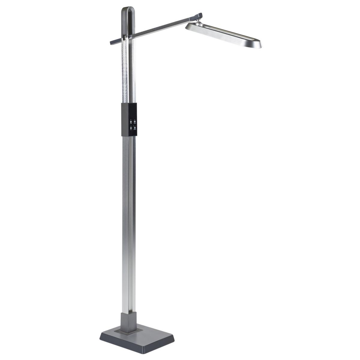 STEHLAMPE Aquarius 19/66/144 cm - Silberfarben, Kunststoff (19/66/144cm) - Beliani
