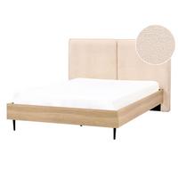 BETT mit Lattenrost 140x200 cm Beige Izernore - Beige, Textil (140/200cm) - Beliani