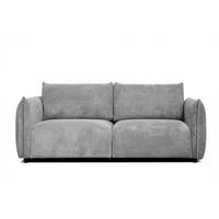 SOFA TAUER 3-Sitzer, hellgrau - Hellgrau/Schwarz, Holzwerkstoff/Kunststoff (112/84/206cm) - Wozimo